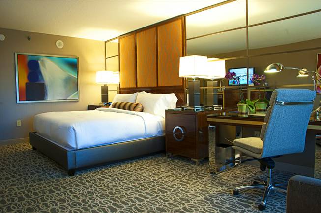 A look at one of MGM Grand's newly renovated rooms, Thursday March 22, 2012.